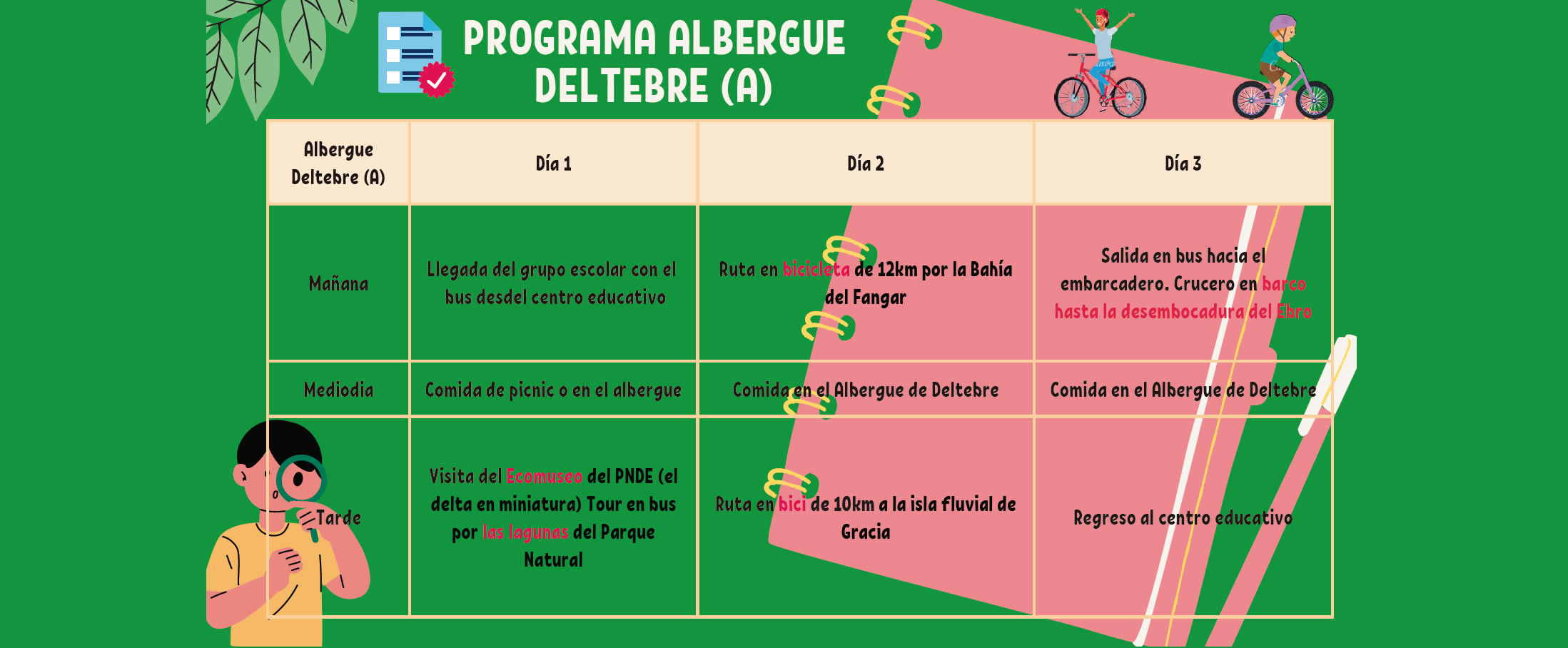 Programa escolar albergue Deltebre (A)