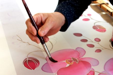 Craft workshop: Paint your silk scarf and wear it.