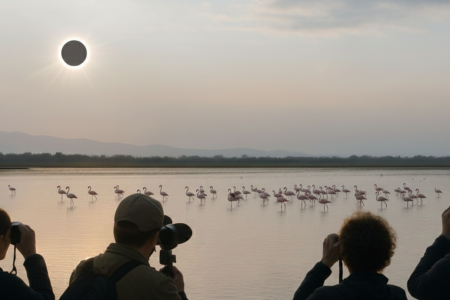ECLPISE SOLAR FLAMENCOS DELTA DEL EBRO
